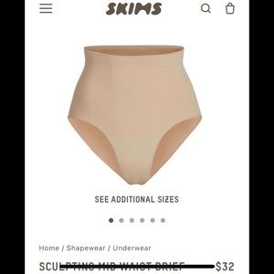 SKIMS Sculpting Mid Waist Brief